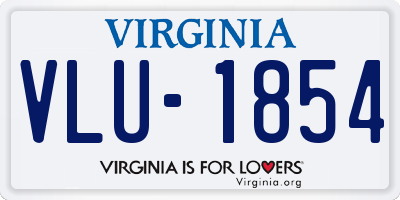 VA license plate VLU1854