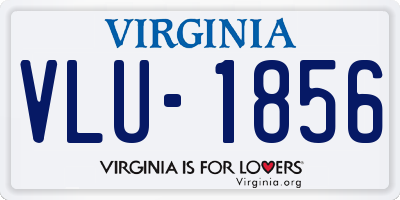 VA license plate VLU1856