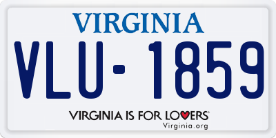 VA license plate VLU1859