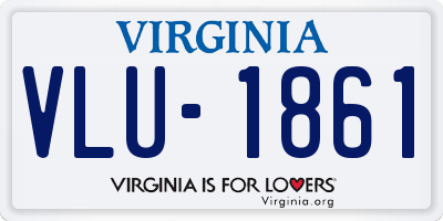 VA license plate VLU1861
