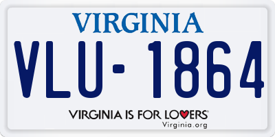 VA license plate VLU1864