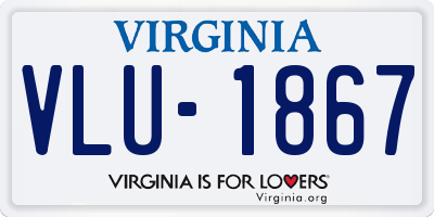 VA license plate VLU1867