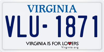 VA license plate VLU1871