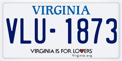 VA license plate VLU1873