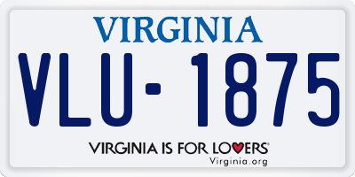VA license plate VLU1875
