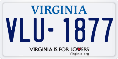 VA license plate VLU1877