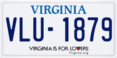 VA license plate VLU1879