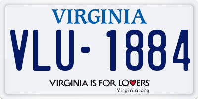 VA license plate VLU1884