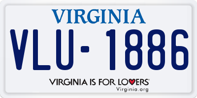 VA license plate VLU1886