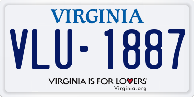 VA license plate VLU1887
