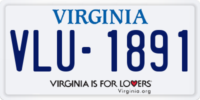 VA license plate VLU1891