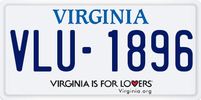 VA license plate VLU1896