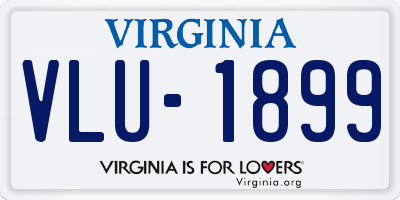 VA license plate VLU1899