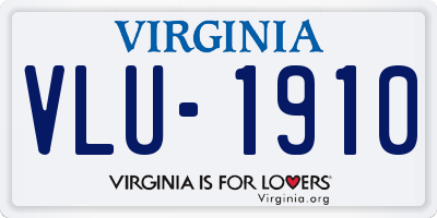 VA license plate VLU1910