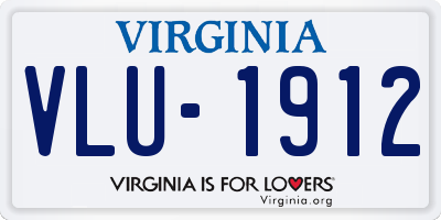 VA license plate VLU1912