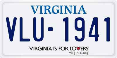 VA license plate VLU1941