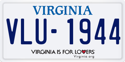 VA license plate VLU1944