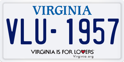 VA license plate VLU1957