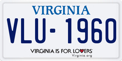VA license plate VLU1960
