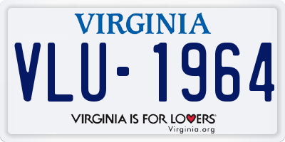 VA license plate VLU1964