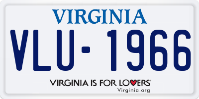 VA license plate VLU1966
