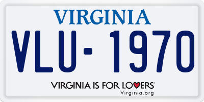 VA license plate VLU1970