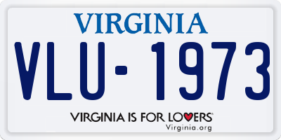VA license plate VLU1973