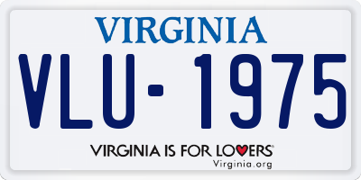 VA license plate VLU1975