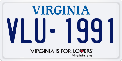 VA license plate VLU1991