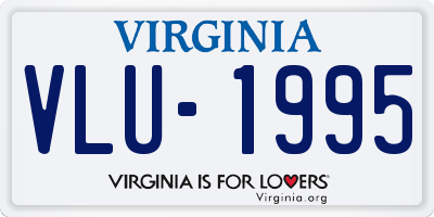 VA license plate VLU1995