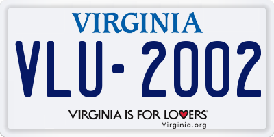 VA license plate VLU2002