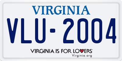 VA license plate VLU2004