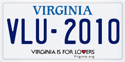VA license plate VLU2010