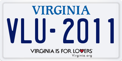 VA license plate VLU2011