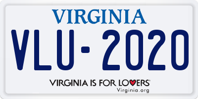 VA license plate VLU2020