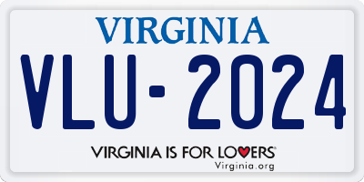 VA license plate VLU2024