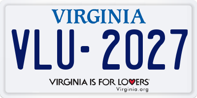 VA license plate VLU2027