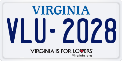 VA license plate VLU2028