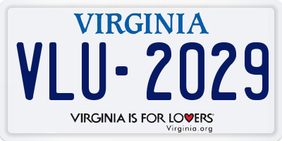 VA license plate VLU2029