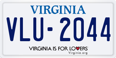 VA license plate VLU2044