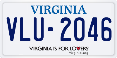 VA license plate VLU2046