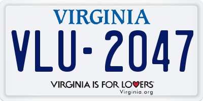 VA license plate VLU2047