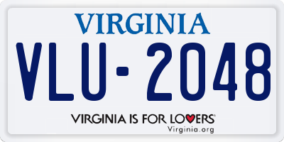 VA license plate VLU2048