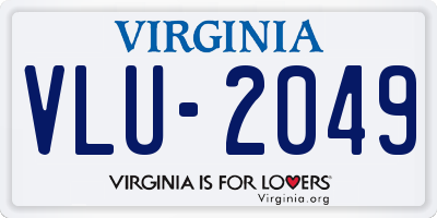 VA license plate VLU2049