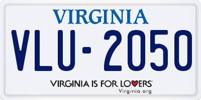 VA license plate VLU2050