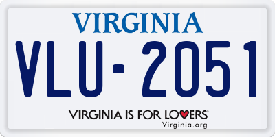 VA license plate VLU2051