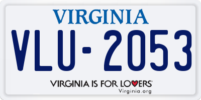 VA license plate VLU2053