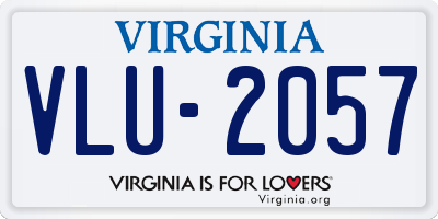 VA license plate VLU2057