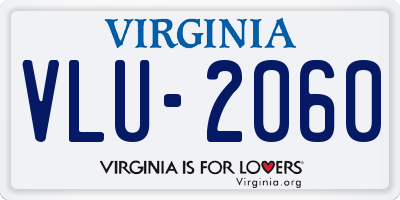 VA license plate VLU2060