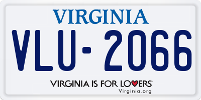 VA license plate VLU2066